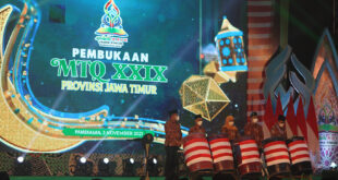 Gubernur Khofifah resmi membuka MTQ XXIX/2021 Jawa Timur di Kabupaten Pamekasan, Rabu (3/11).