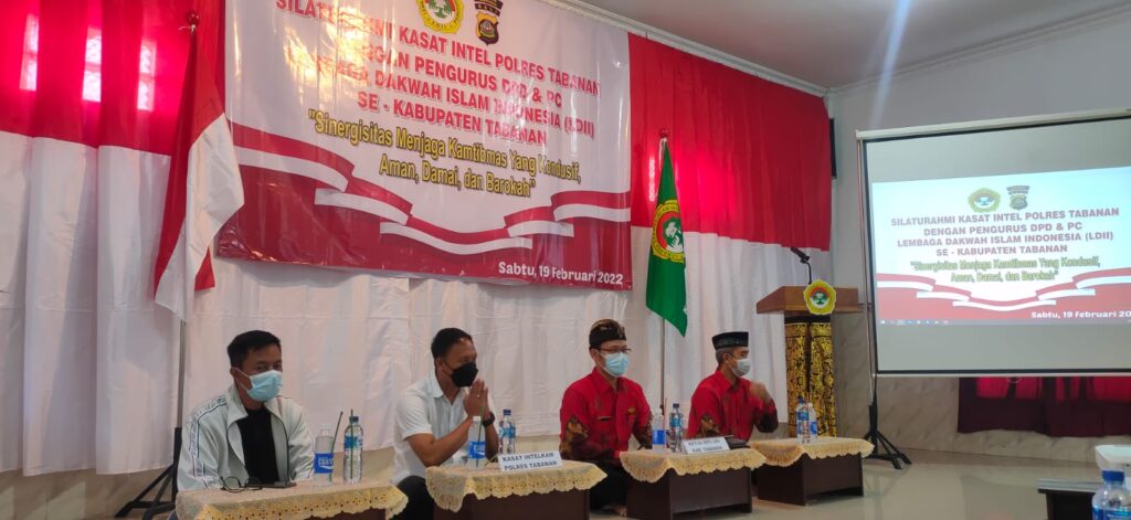 Kunjungan Kasat Intelkam Polres Tabanan AKP I Nyoman Sumantara ke Kantor DPD LDII Tabanan. Dok Lines Tabanan.