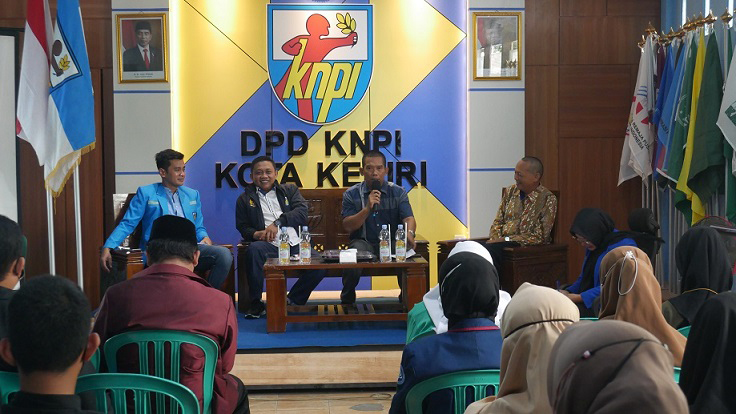 Suasana Pendidikan Politik DPD KNPI Kota Kediri. Dok: LINES.